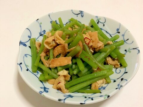 ミズと油揚げの炒め物♪